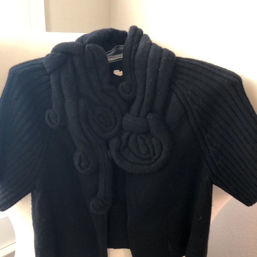 Anthropologie unique collared shirt sleeve sweater
